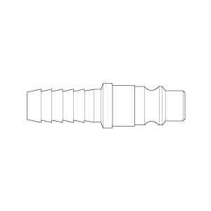 Stekker/slangpilaar 8 mm.