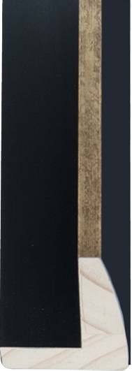 Baklijst rond zwart/goud, 20