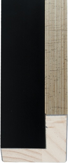 Baklijst zwart/zilver, 18